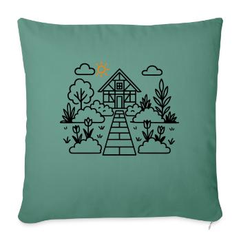 Allotment Garden Nature - Sofa pillowcase 17,3'' x 17,3'' (45 x 45 cm) - cypress green - Front