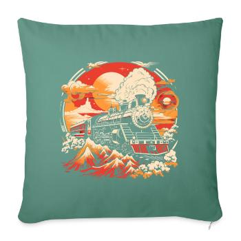 Railroad - Sofa pillowcase 17,3'' x 17,3'' (45 x 45 cm) - cypress green - Front