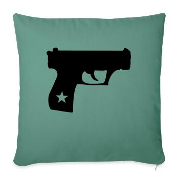 Pistol - Sofa pillowcase 17,3'' x 17,3'' (45 x 45 cm) - cypress green - Front