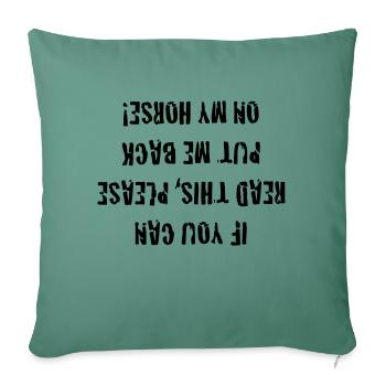 if_you_can - Sofa pillowcase 17,3'' x 17,3'' (45 x 45 cm) - cypress green - Front