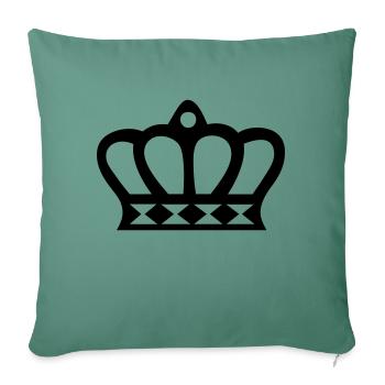 Krone (crown) 06 - Sofakissenbezug 45 x 45 cm - Tanngrün - Vorne