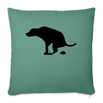 Chien - Housse de coussin décorative 45 x 45 cm - vert sapin - Devant