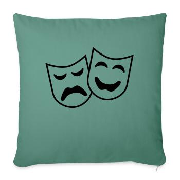 theater_1c - Housse de coussin décorative 45 x 45 cm - vert sapin - Devant
