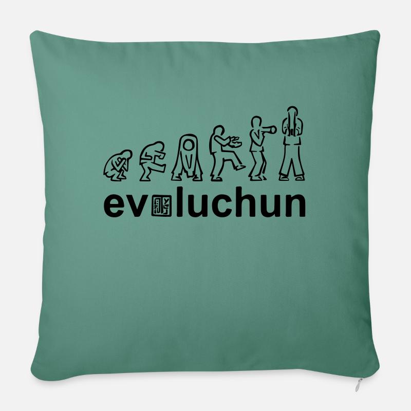 evolution of wing chun forms - Sofakissenbezug 45 x 45 cm - Tanngrün