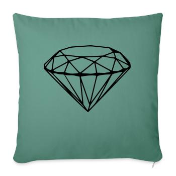Diamond - Sofa pillowcase 17,3'' x 17,3'' (45 x 45 cm) - cypress green - Front