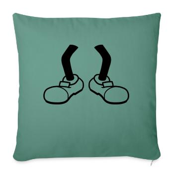 clipart 2 legs without body comic cartoon foot sc - Sofa pillowcase 17,3'' x 17,3'' (45 x 45 cm) - cypress green - Front