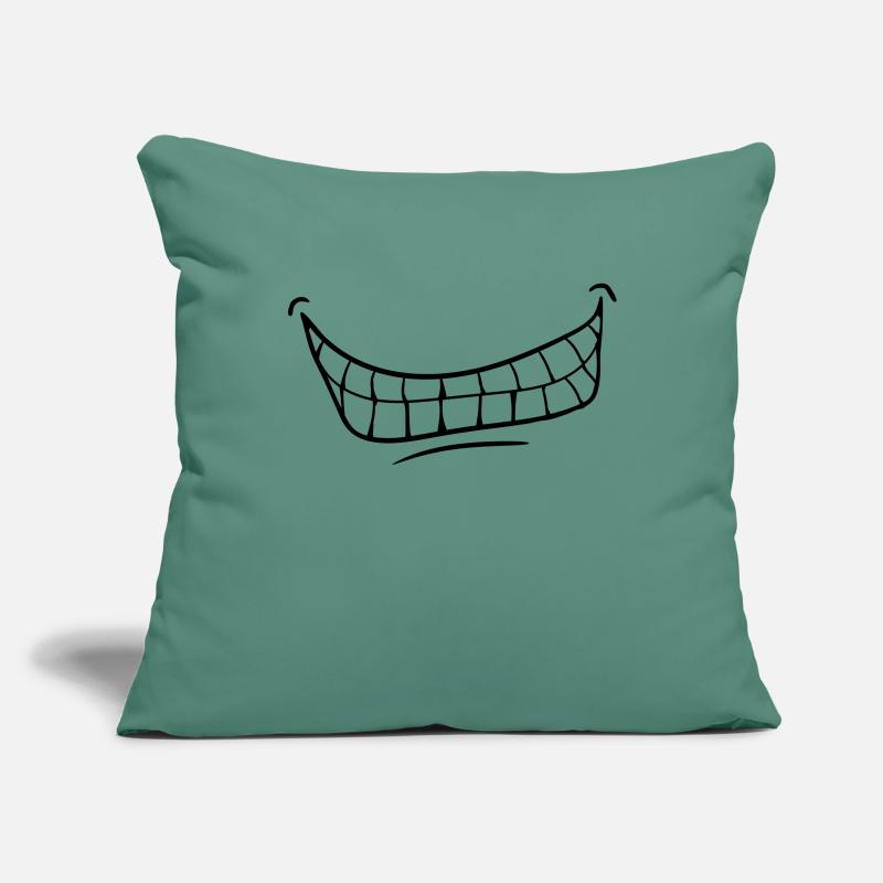 Grinning Evil Horror Mouth Smile Comic Teeth Sofa pillowcase 17,3'' x 17,3'' (45 x 45 cm)