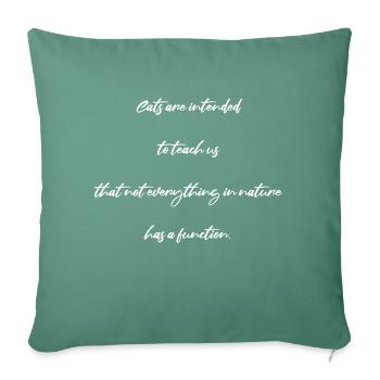 paw music lover cat crazy cat lady silhouette - Sofa pillowcase 17,3'' x 17,3'' (45 x 45 cm) - cypress green - Front