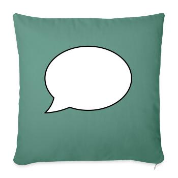 Speech bubble empty - Sofa pillowcase 17,3'' x 17,3'' (45 x 45 cm) - cypress green - Front