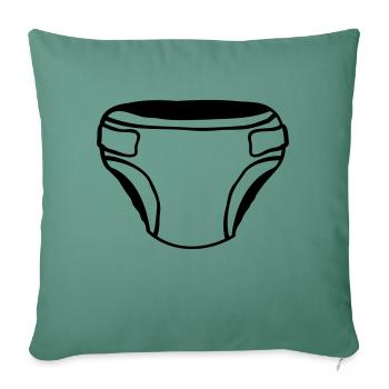 Design Diaper Clipart - Sofa pillowcase 17,3'' x 17,3'' (45 x 45 cm) - cypress green - Front