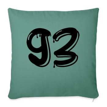 93 - Housse de coussin décorative 45 x 45 cm - vert sapin - Devant