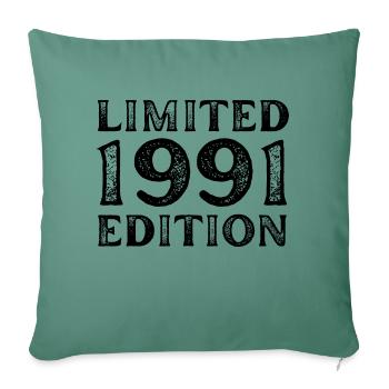 1991 LIMITED EDITION ANNIVERSAIRE METAL FER GRIS - Housse de coussin décorative 45 x 45 cm - vert sapin - Devant