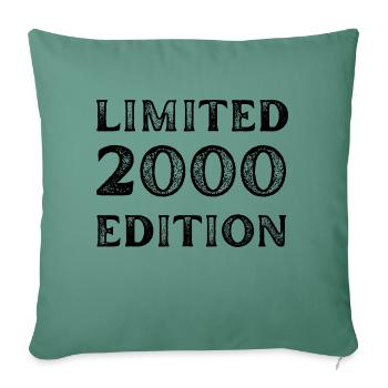 2000 LIMITED EDITION ANNIVERSAIRE METAL FER GRIS - Housse de coussin décorative 45 x 45 cm - vert sapin - Devant