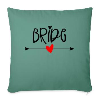 Bride - Sofa pillowcase 17,3'' x 17,3'' (45 x 45 cm) - cypress green - Front