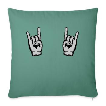 2 Hands Heavy Metal - Sofa pillowcase 17,3'' x 17,3'' (45 x 45 cm) - cypress green - Front