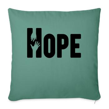 HOPE - Housse de coussin décorative 45 x 45 cm - vert sapin - Devant