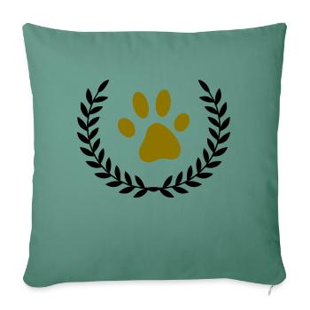 Wreath Paw - Sofa pillowcase 17,3'' x 17,3'' (45 x 45 cm) - cypress green - Front