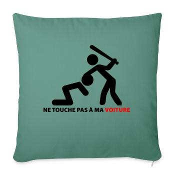 Don't Touche my Car - Housse de coussin décorative 45 x 45 cm - vert sapin - Devant