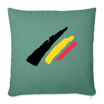 Belgium Flag Stripes - Sofa pillowcase 17,3'' x 17,3'' (45 x 45 cm) - cypress green - Front