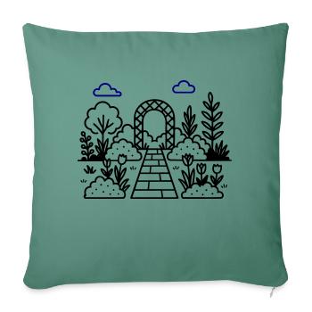 Garden Nursery Logo - Sofa pillowcase 17,3'' x 17,3'' (45 x 45 cm) - cypress green - Front