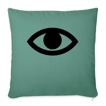 Oeil (vectoriel) - Housse de coussin décorative 45 x 45 cm - vert sapin - Devant