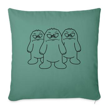 Angry Yetis - Sofa pillowcase 17,3'' x 17,3'' (45 x 45 cm) - cypress green - Front