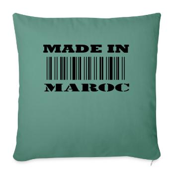 Made in MAROC - Housse de coussin décorative 45 x 45 cm - vert sapin - Devant