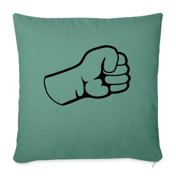 Design Concentrated Fist - Sofa pillowcase 17,3'' x 17,3'' (45 x 45 cm) - cypress green - Front
