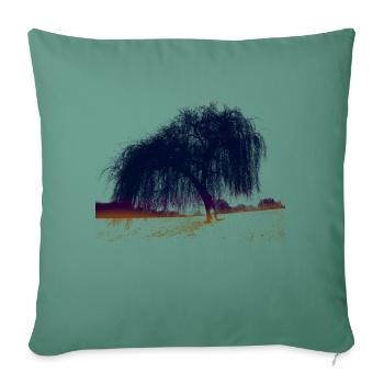 trauerweide Artistique - Housse de coussin décorative 45 x 45 cm - vert sapin - Devant