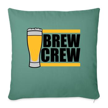 Beer Glass Brew Crew disant - Housse de coussin décorative 45 x 45 cm - vert sapin - Devant