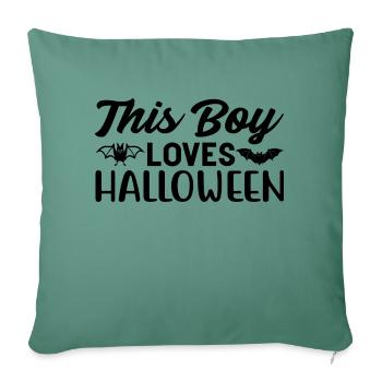 This Boy loves Halloween - Sofa pillowcase 17,3'' x 17,3'' (45 x 45 cm) - cypress green - Front