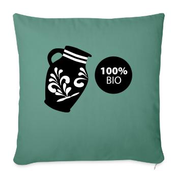 Bembel 100% BIO #ShirtShop #Hessen #FFM - Sofakissenbezug 45 x 45 cm - Tanngrün - Vorne