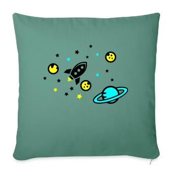 Universe - Sofa pillowcase 17,3'' x 17,3'' (45 x 45 cm) - cypress green - Front