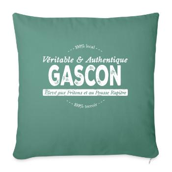 Gasconais du Gers - Housse de coussin décorative 45 x 45 cm - vert sapin - Devant