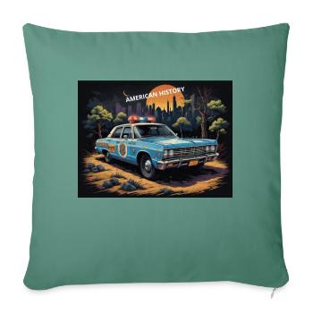 Véhicule de police - Housse de coussin décorative 45 x 45 cm - vert sapin - Devant