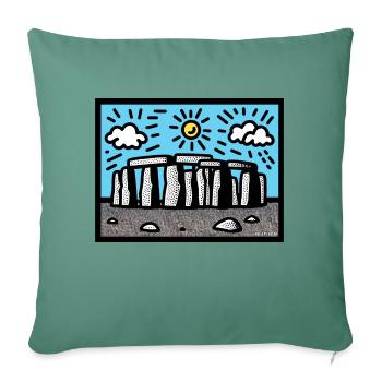 Stonehenge Art - Sofa pillowcase 17,3'' x 17,3'' (45 x 45 cm) - cypress green - Front