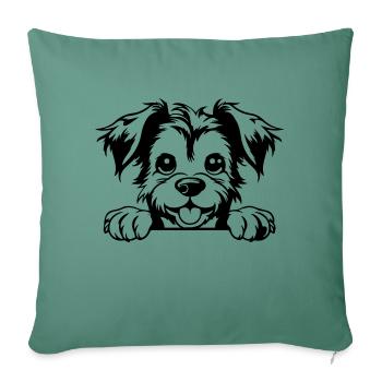 Yorkshire Terrier - Sofa pillowcase 17,3'' x 17,3'' (45 x 45 cm) - cypress green - Front