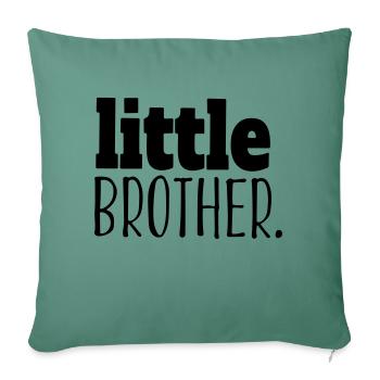 petit frère - Housse de coussin décorative 45 x 45 cm - vert sapin - Devant