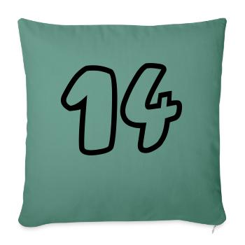 14 - Housse de coussin décorative 45 x 45 cm - vert sapin - Devant