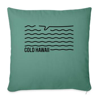 Planche de surf froide d’Hawaï - Housse de coussin décorative 45 x 45 cm - vert sapin - Devant