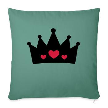 Krone (crown) 05.3 - Sofakissenbezug 45 x 45 cm - Tanngrün - Vorne