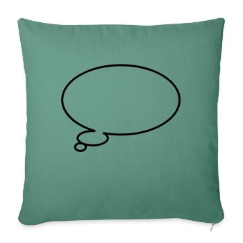 Thinking bubble - Sofa pillowcase 17,3'' x 17,3'' (45 x 45 cm) - cypress green - Front