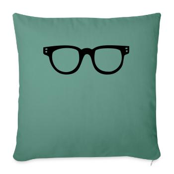 Brille - Sofakissenbezug 45 x 45 cm - Tanngrün - Vorne