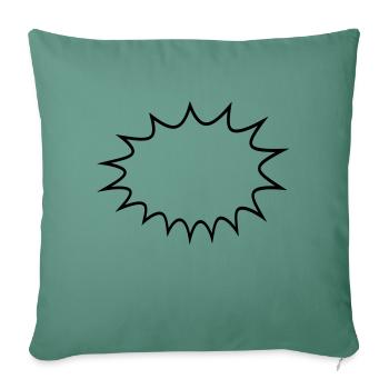 Speech Bubble Cartoon Cartoon Bubble Frame Outline - Sofa pillowcase 17,3'' x 17,3'' (45 x 45 cm) - cypress green - Front