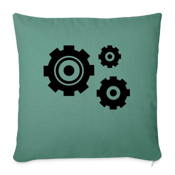 zahnraeder - Housse de coussin décorative 45 x 45 cm - vert sapin - Devant