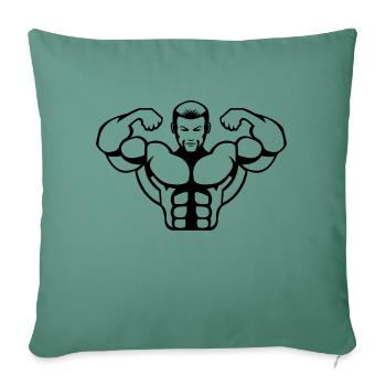 bodybuilder - Sofakissenbezug 45 x 45 cm - Tanngrün - Vorne