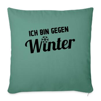 winter gegen - Sofakissenbezug 45 x 45 cm - Tanngrün - Vorne