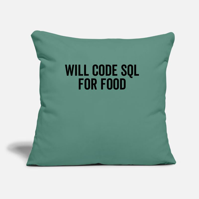Wird SQL für Lebensmittel codieren Sofakissenbezug 45 x 45 cm