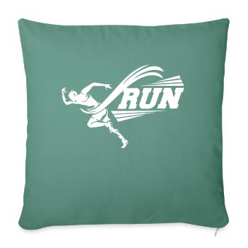 Running Jogging Marathon - Sofa pillowcase 17,3'' x 17,3'' (45 x 45 cm) - cypress green - Front