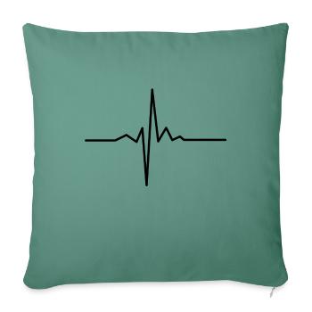 Heartbeat - Sofa pillowcase 17,3'' x 17,3'' (45 x 45 cm) - cypress green - Front